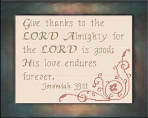 His Love Endures - Jeremiah 33:11